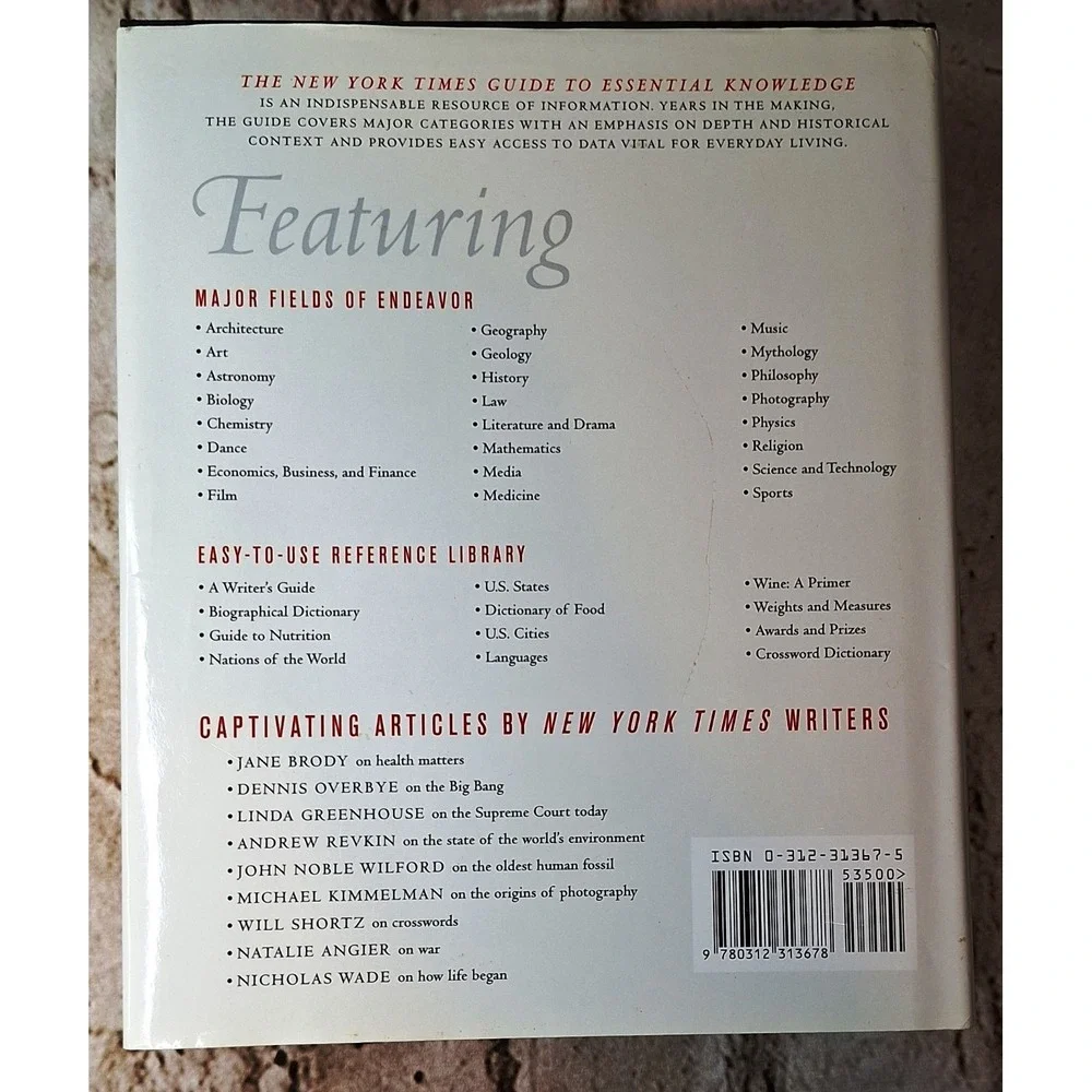 The New York Times Guide to Essential Knowledge Desk Reference for Curious Minds